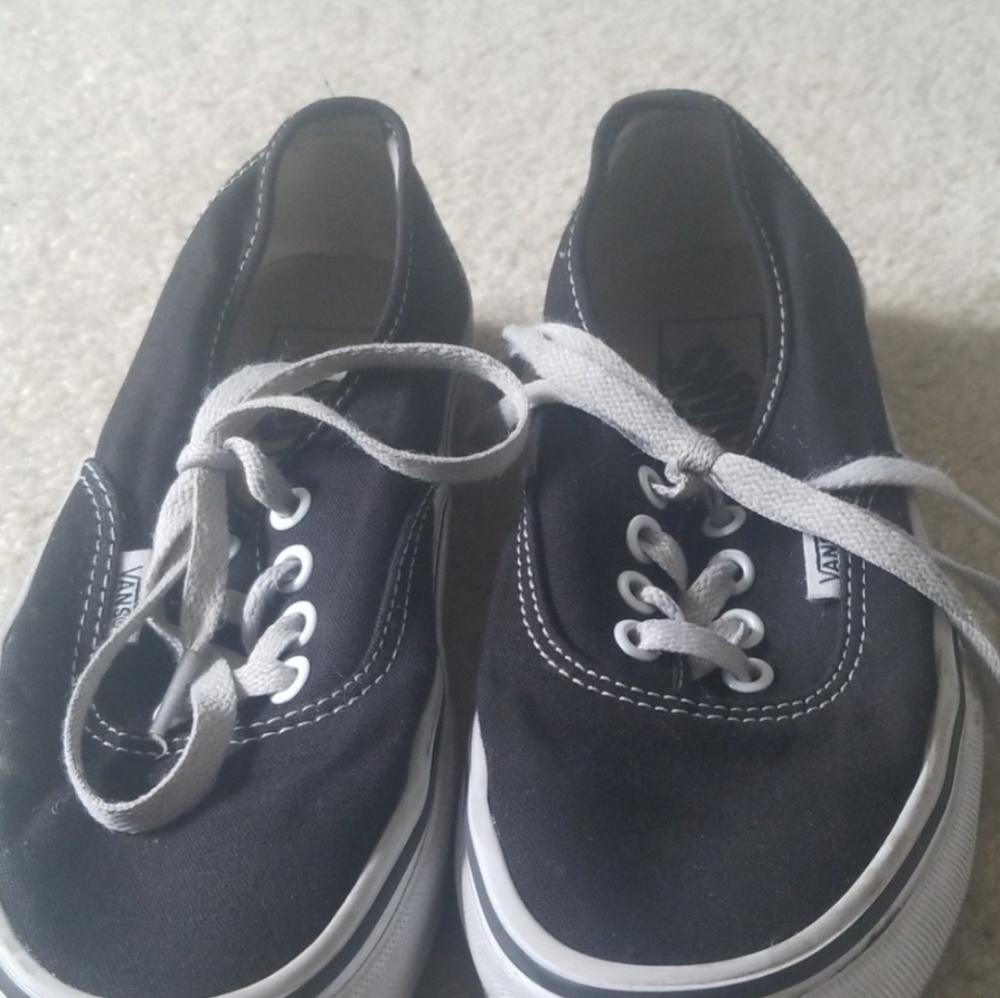 Black and white Vans